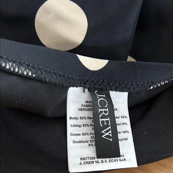J. Crew Black and White Polka Dot One-Piece Swimsuit - Picture 7 of 10